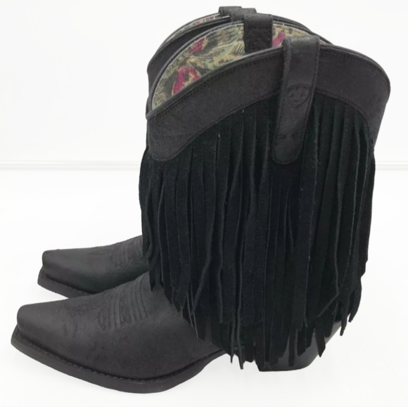 *VERY RARE HTF* Ariat Gold Rush Boots in Black Size 6 *NWOT*--not made anymore-- - Picture 3 of 9